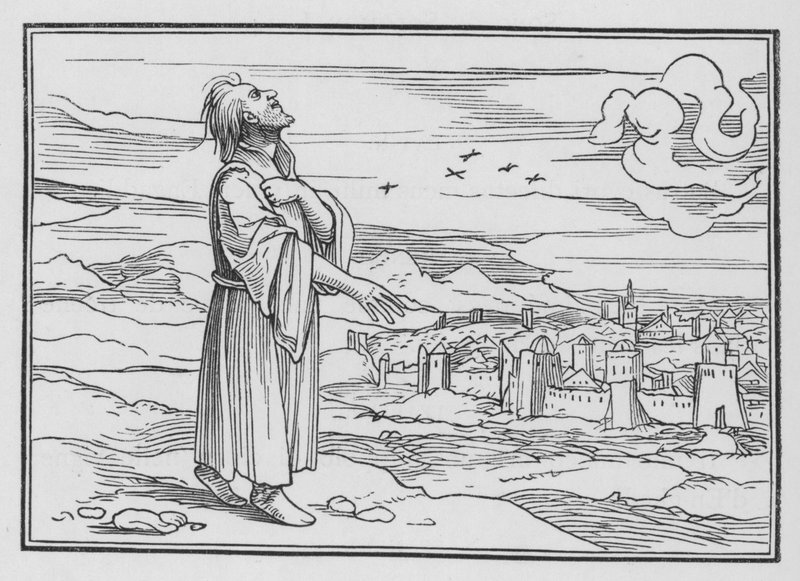 Isaías Complaineth da Rebelião de Judá, Isaías I, 4 de Hans after Holbein the Younger