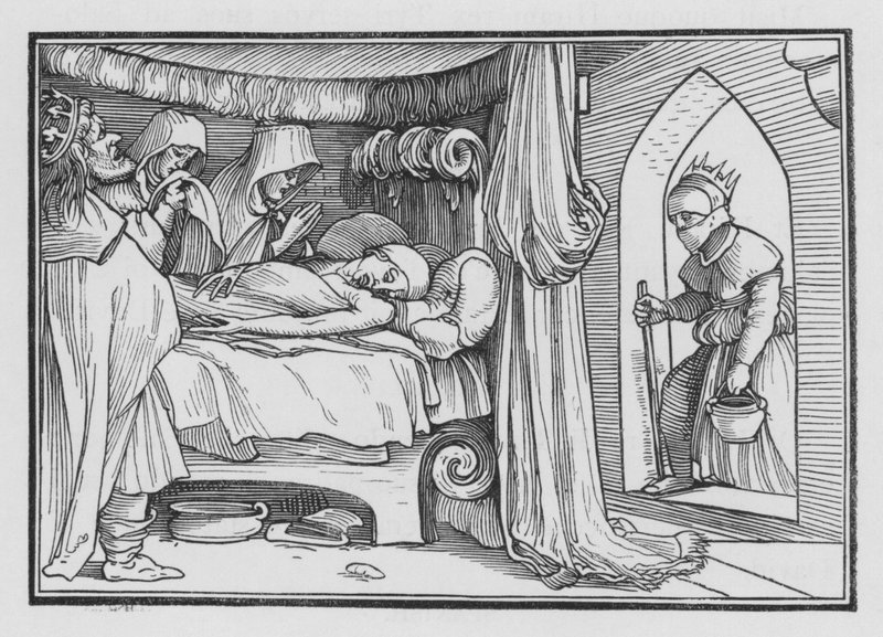 Jeroboão Envia Sua Esposa Disfarçada Para Consultar Ahijah, o Profeta, 1 Reis XIV, 12 de Hans after Holbein the Younger