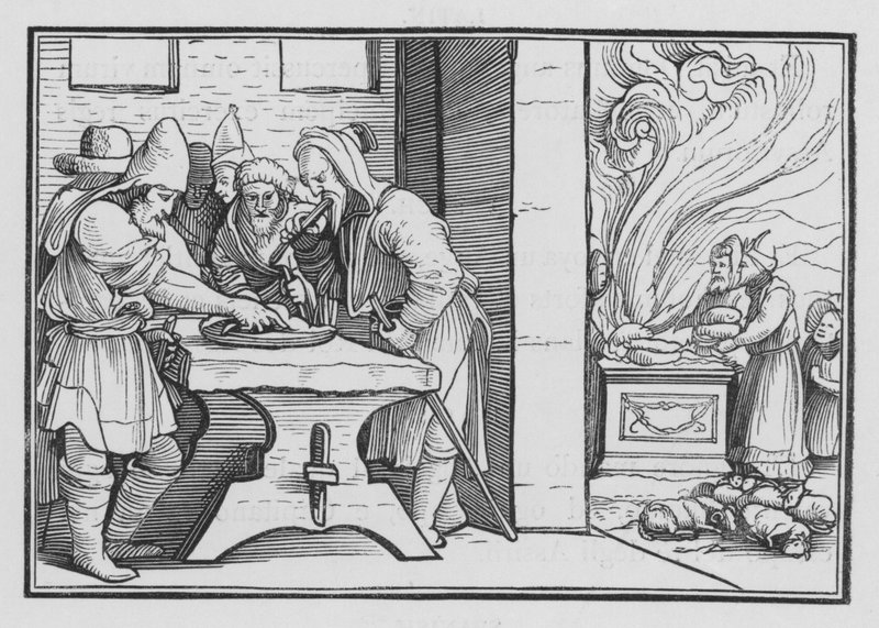 Josias faz uma Páscoa solene para ser mantida, 2 Crônicas XXXV, 1 de Hans after Holbein the Younger