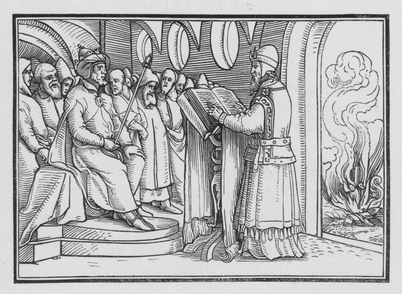 Josias Destrói a Idolatria, 2 Reis XXIII, 2 de Hans after Holbein the Younger