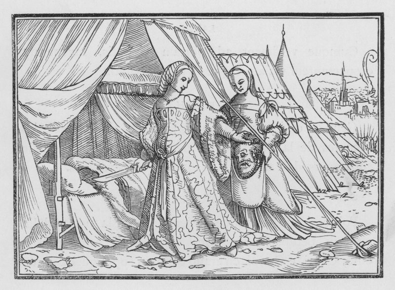 Judith Cutteth sai da cabeça de Holofernes, Judith XIII, 8 de Hans after Holbein the Younger