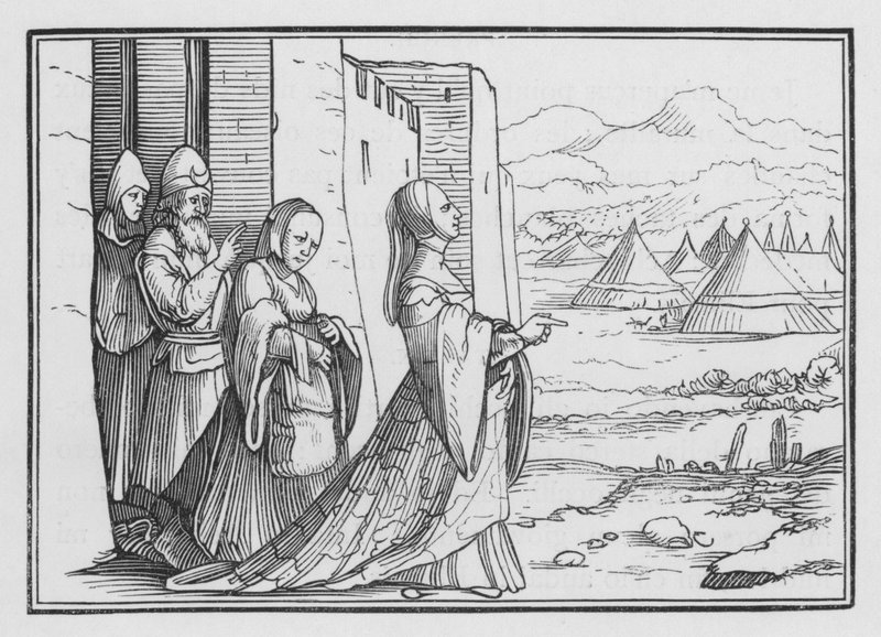 Judith e sua empregada vão para o acampamento assírio, Judith X, 6 de Hans after Holbein the Younger