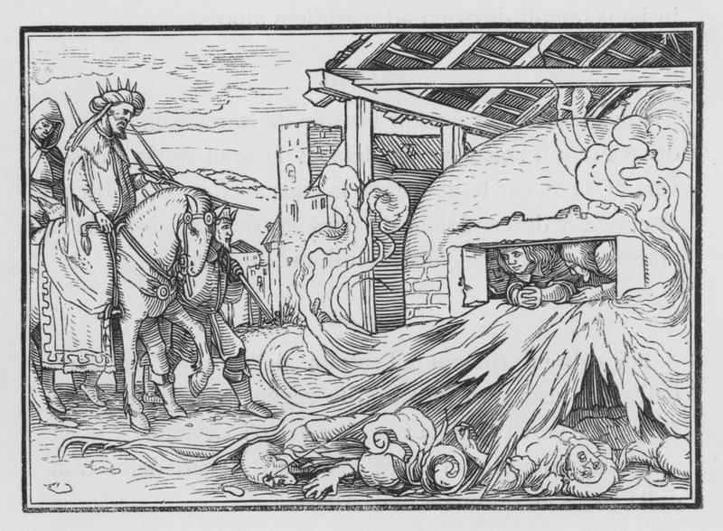 Sadraque, Mesaque e Abednego são lançados no fogo, Daniel III, 23 de Hans after Holbein the Younger