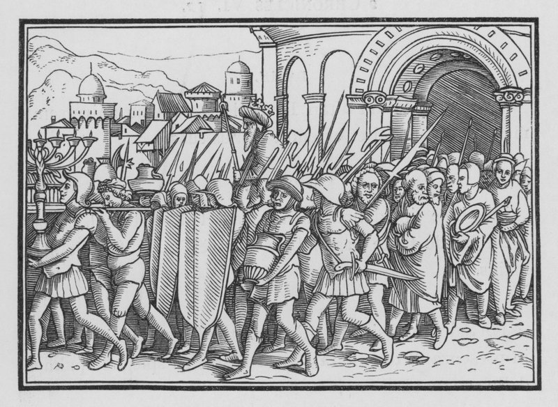 Shishak Spoileth Jerusalém, 2 Crônicas XII, 9 de Hans after Holbein the Younger