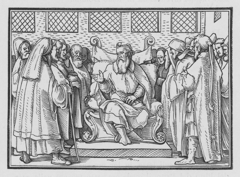 A Genealogia de Adão Recitada, 1 Crônicas IX, 1 de Hans after Holbein the Younger