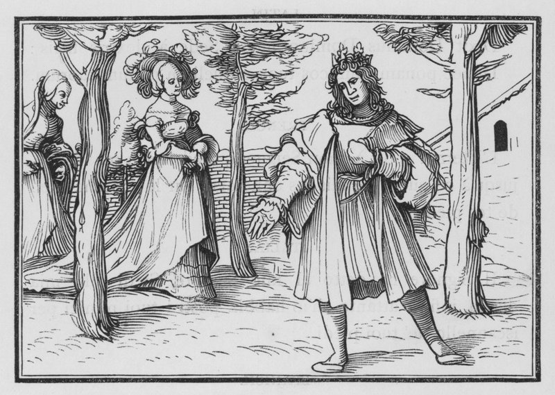 O Amor da Igreja a Cristo, Cântico de Salomão I, 14 de Hans after Holbein the Younger