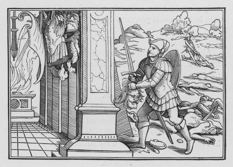 A derrota e morte de Saul, 1 Crônicas X, 10 de Hans after Holbein the Younger
