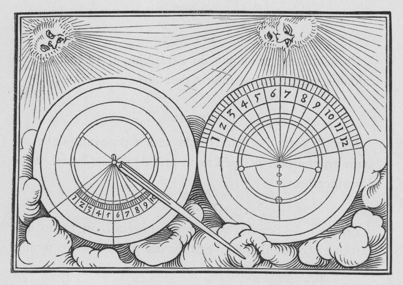 O Retorno dos Sóis Sombra de Dez Graus no Mostrador de Acaz, Isaías XXXVIII, 8 de Hans after Holbein the Younger