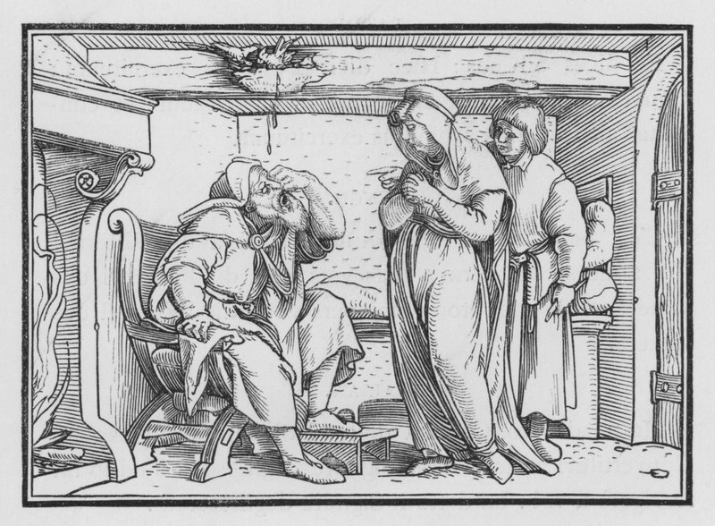 Tobit Becometh Blind, Tobit II, 10 de Hans after Holbein the Younger