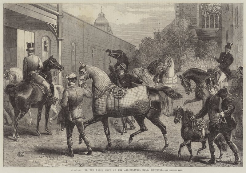 Chegadas para o Horse Show no Agricultural Hall, Islington de Harden Sidney Melville