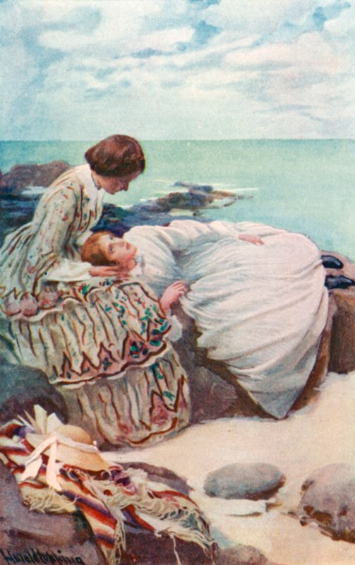 Ilustração para boas esposas por Louisa M Alcott de Harold Copping