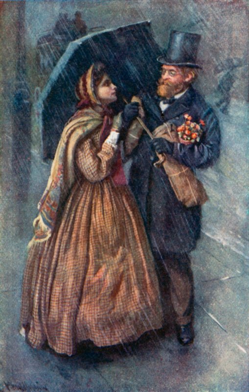 Ilustração para boas esposas por Louisa M Alcott de Harold Copping