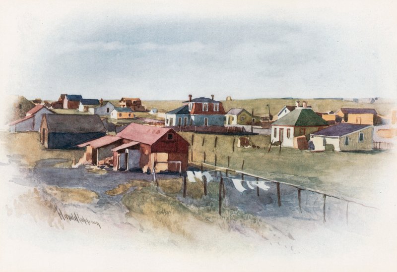 Uma cidade de pradaria, gosta, Alberta de Harold Copping