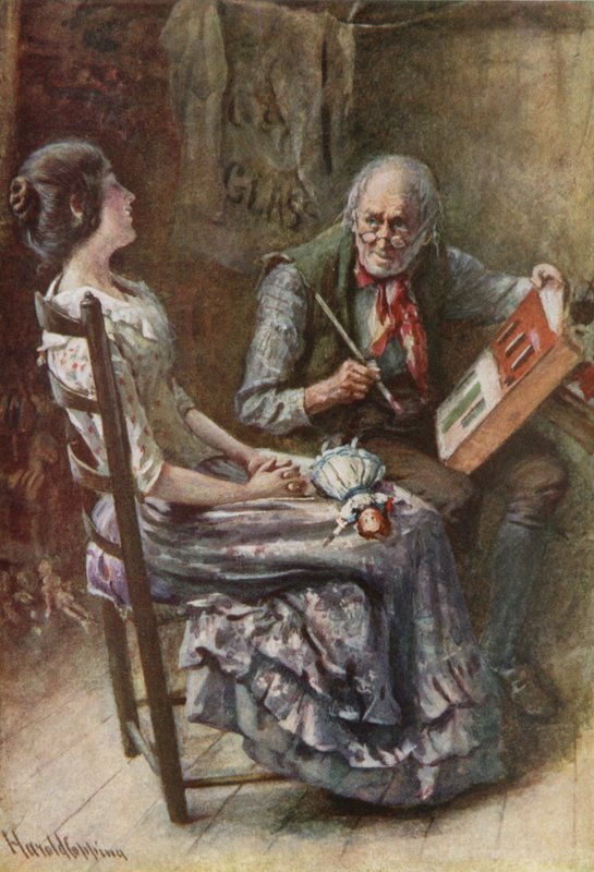Bertha e seu pai (cor litho) de Harold Copping