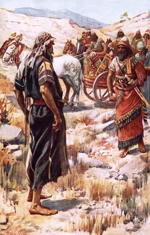 Elias e Acabe de Harold Copping