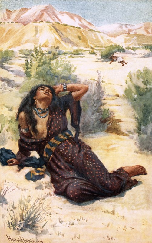Hagar e Ismael de Harold Copping