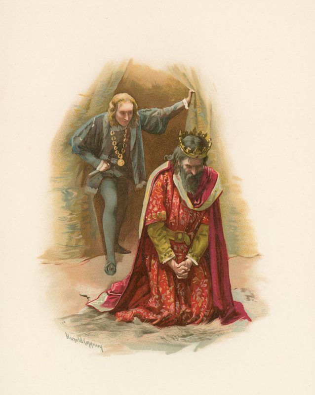 Hamlet e o rei de Harold Copping