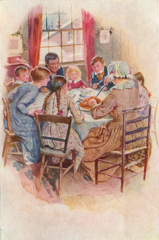 Ilustração para A Christmas Carol de Charles Dickens de Harold Copping