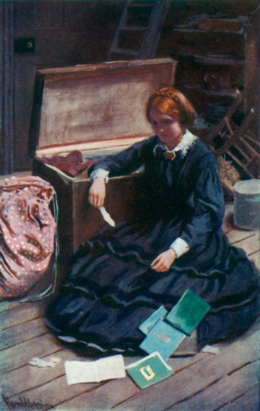 Ilustração para boas esposas por Louisa M Alcott de Harold Copping