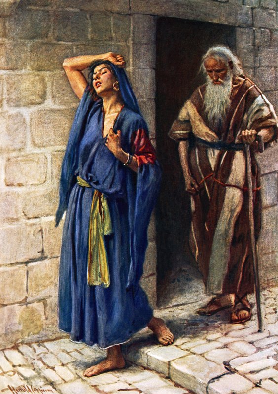 Esposa de Jeroboams de Harold Copping