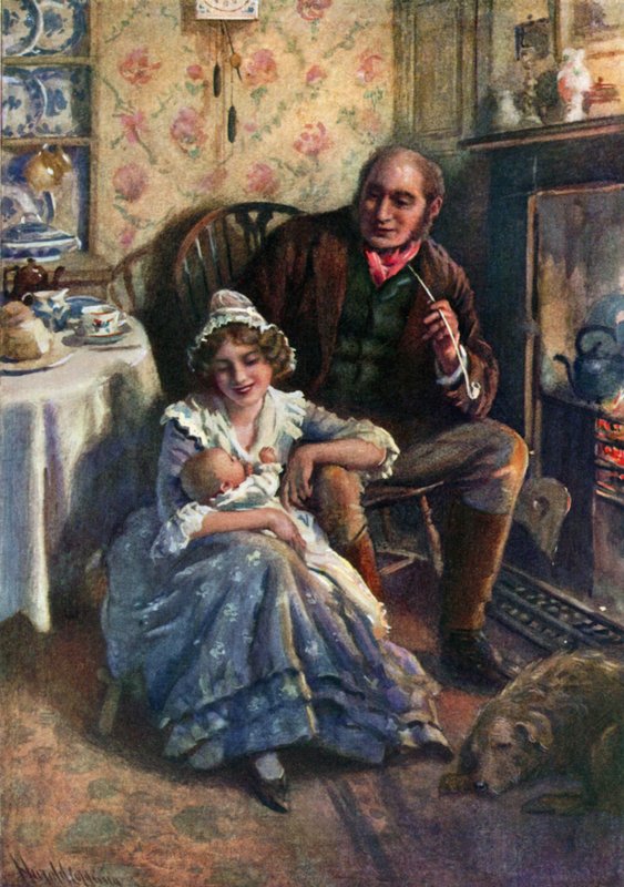 John and Dot Peerybingle (cor litho) de Harold Copping