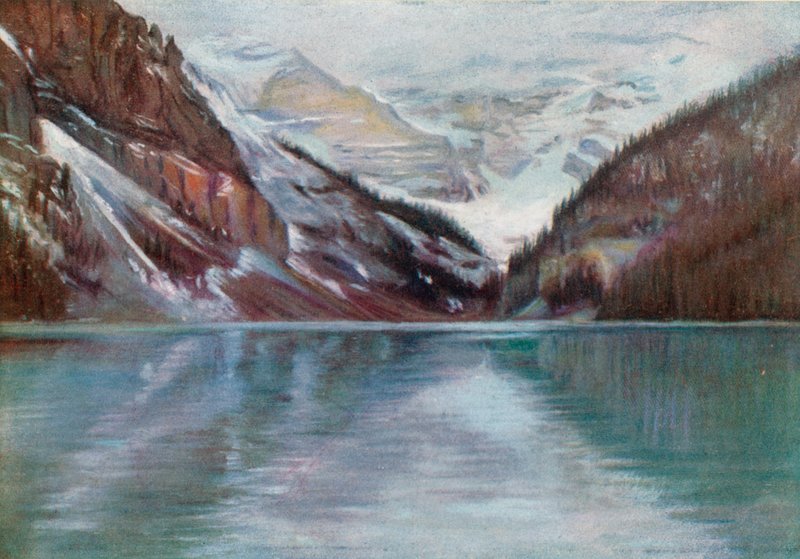 Lago Louise, o lago nas nuvens de Harold Copping