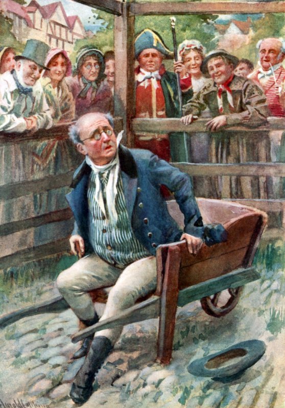 Mr. Pickwick in the Pound (cor litho) de Harold Copping