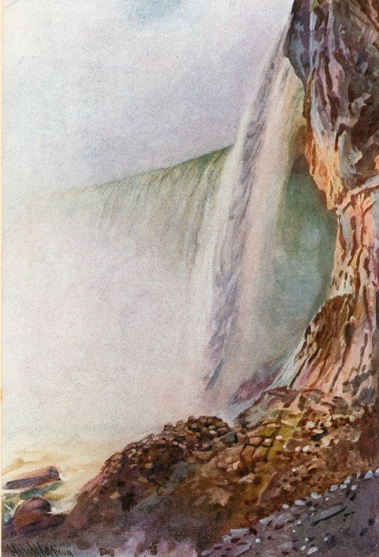 Niagara, uma visão das Cataratas de baixo de Harold Copping