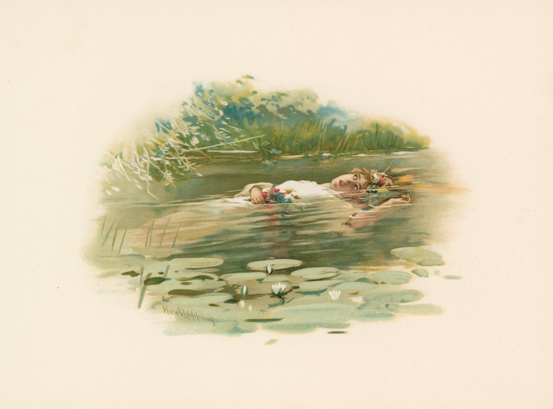 Ofélia, afogada de Harold Copping