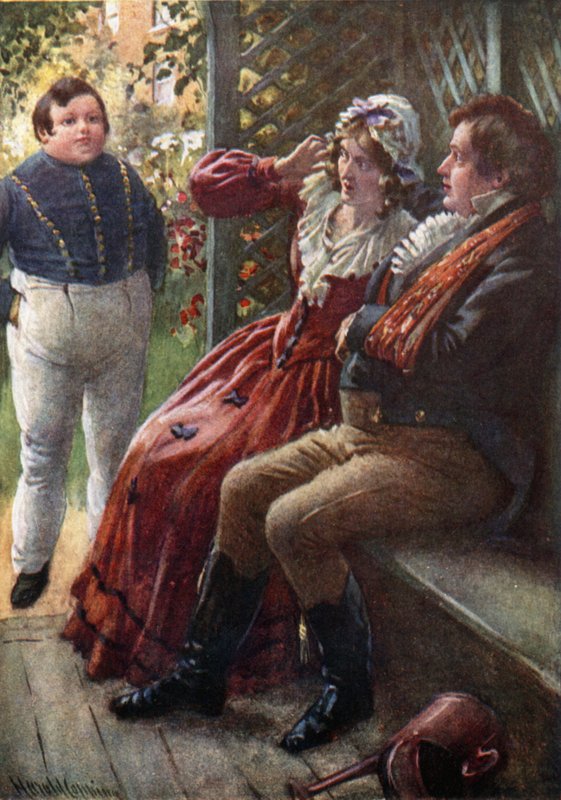 The Fat Boy Awake (cor litho) de Harold Copping