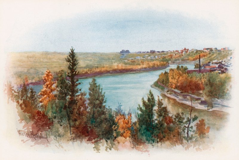 O rio Saskatchewan em Edmonton de Harold Copping