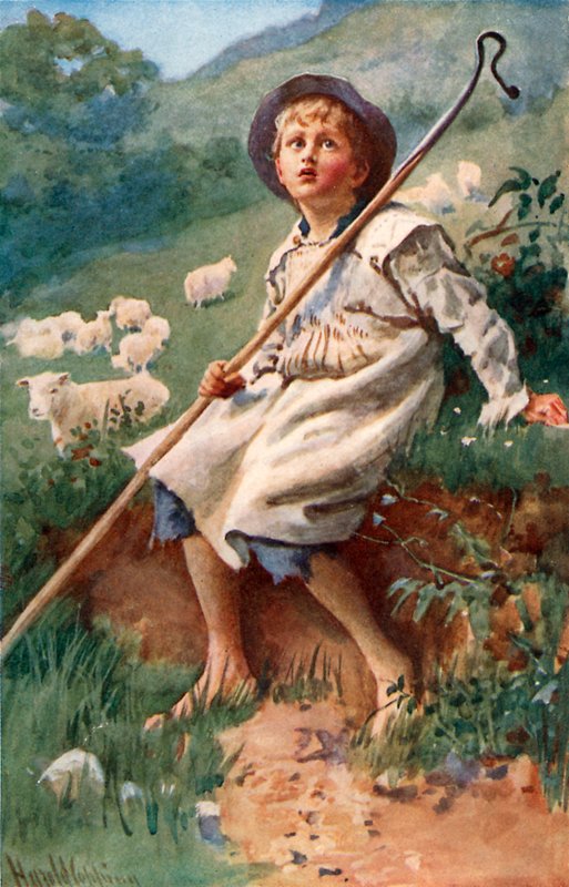 Canção do Shepherd Boy de Harold Copping