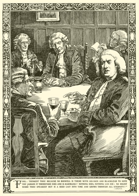 Dr. Johnson em conversa (litho) de Harold Edward Hughes Nelson