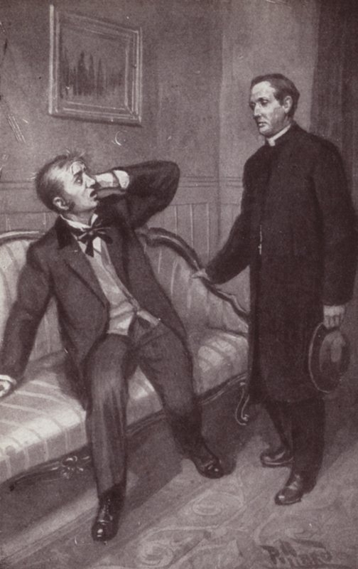 Ilustração para The Mystery Of Edwin Drood de Charles Dickens (litho) de Harold Hume Piffard