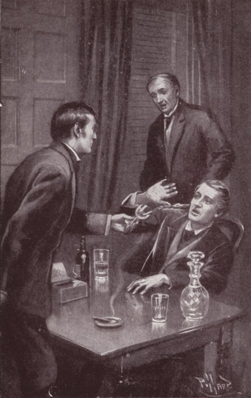 Ilustração para The Mystery Of Edwin Drood de Charles Dickens (litho) de Harold Hume Piffard