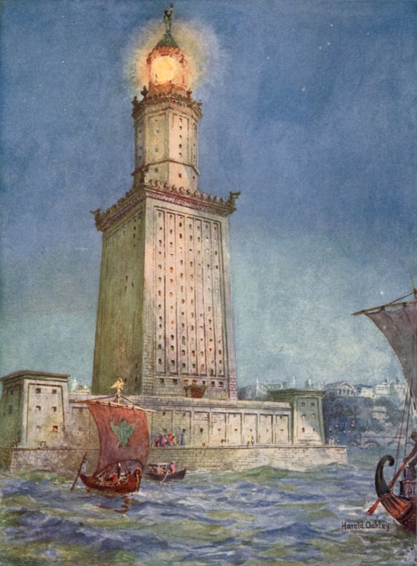Farol Antigo do Mediterrâneo: O Farol de Alexandria de Harold Oakley