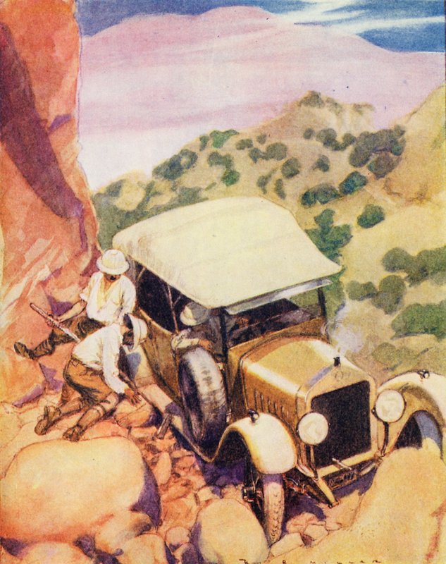 Dificuldades de condução nos trópicos (litografia a cores) de Harold Robert Millar