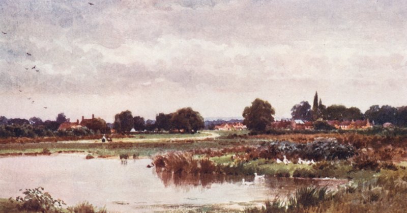 Dunsfold, perto de Cranleigh (litografia a cores) de Harold Sutton Palmer