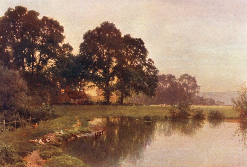 Perto de Wonersh (litografia a cores) de Harold Sutton Palmer