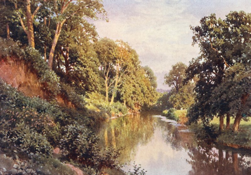 O rio Mole, perto de Dorking (litografia a cores) de Harold Sutton Palmer