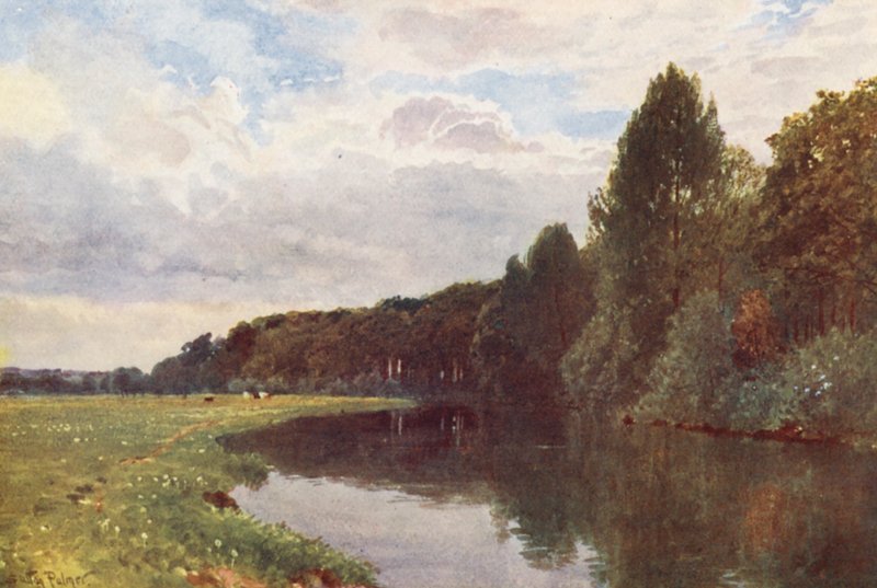 O rio Wey, perto de Ripley (litografia a cores) de Harold Sutton Palmer