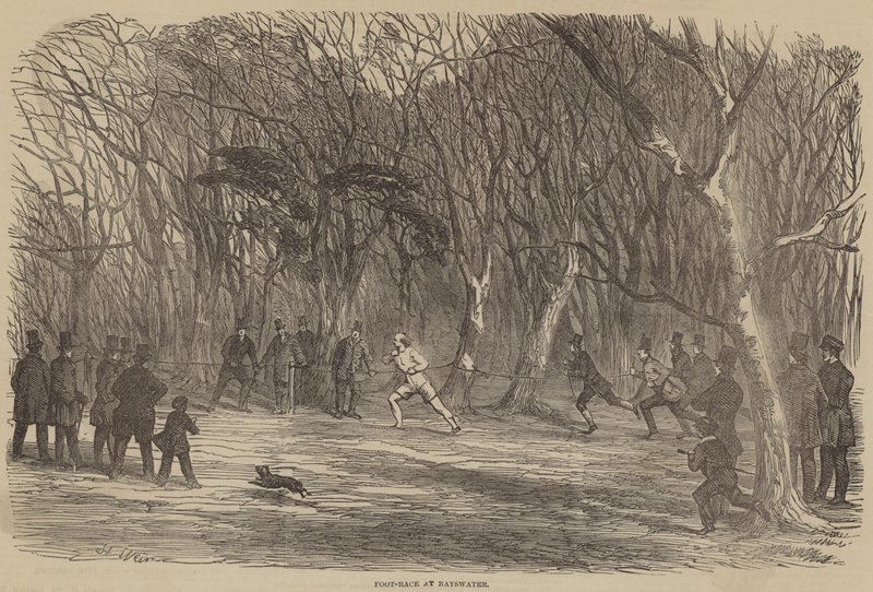 Corrida a Pé em Bayswater de Harrison William Weir