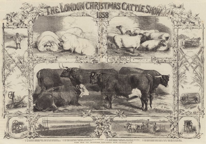 O London Cattle Show de Natal de 1858 de Harrison William Weir