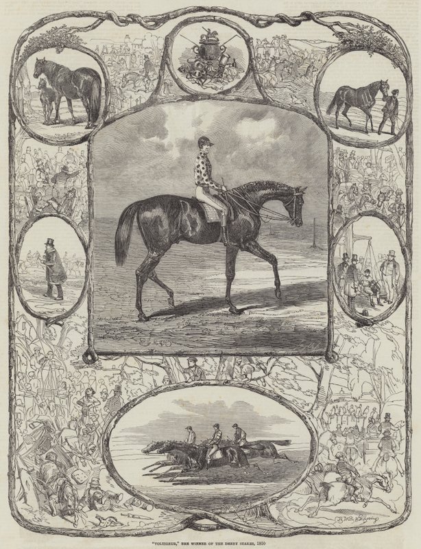 Voltigeur, o vencedor do Derby Stakes, 1850 de Harrison William Weir