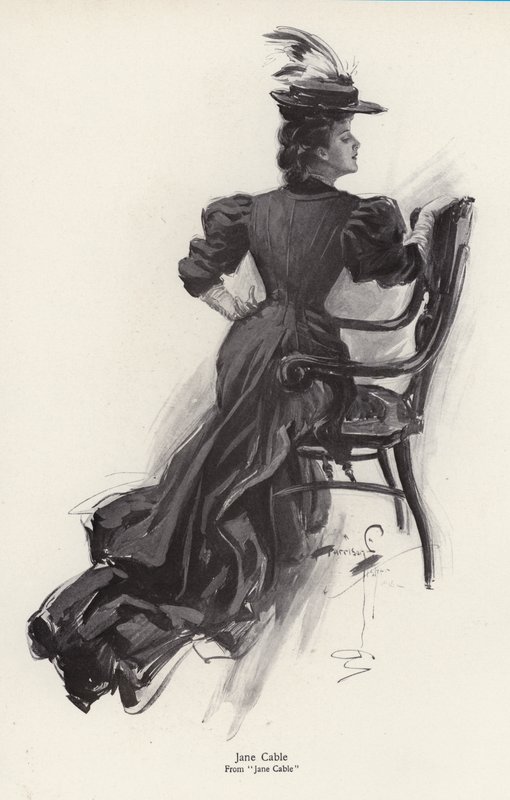 A personagem Jane Cable do romance, Jane Cable, de George Barr McCutcheon (litho) de Harrison Fisher