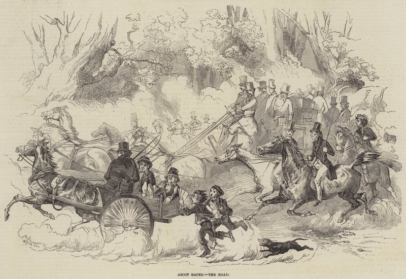 Corridas de Ascot, a estrada de Harrison William Weir