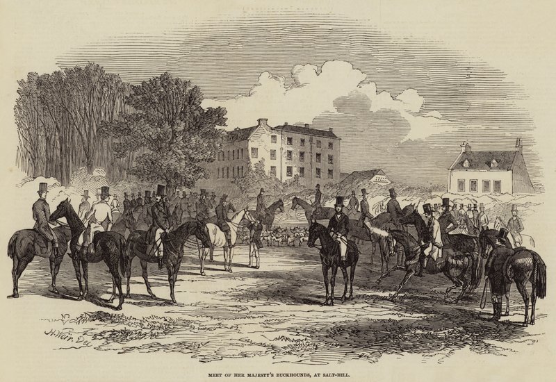 Encontro de Buckhounds de Sua Majestade, em Salt Hill de Harrison William Weir