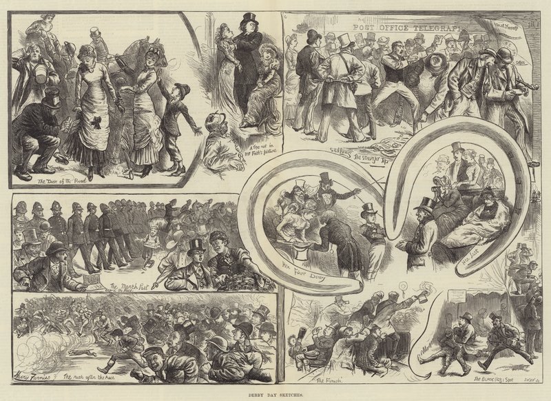 Esboços do dia de Derby de Harry Furniss