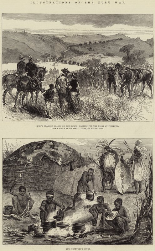 Ilustrações da Guerra Zulu de Harry Furniss