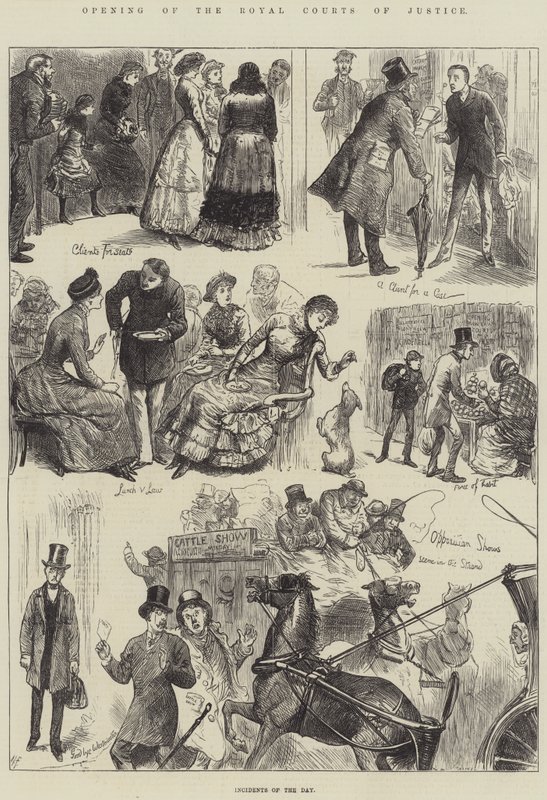 Abertura das Cortes Reais de Justiça de Harry Furniss